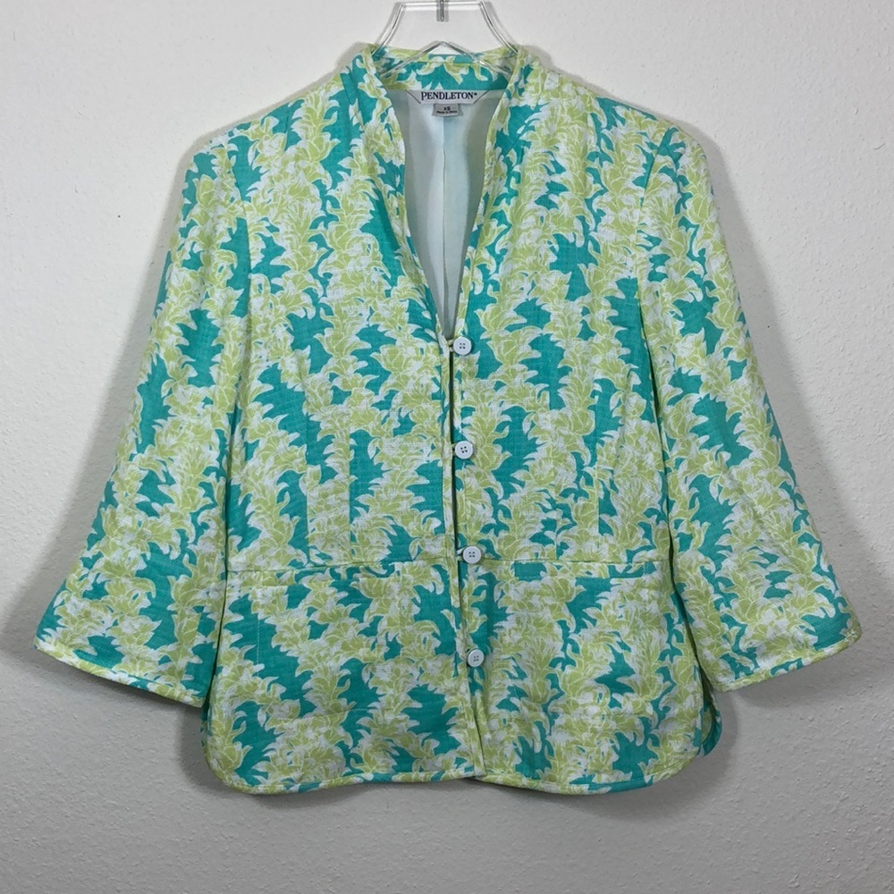 NWOT Pendleton Linen Blend Tropical Blazer XS